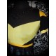 Robe noire Design By Humans détails jaunes motif enfants - taille S/M