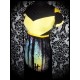 Black dress yellow details Design By Humans children print - size S/M