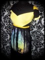 Black dress yellow details Design By Humans children print - size S/M