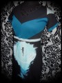 Black dress blue details Design By Humans moonlight print - size M/L