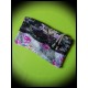 Petite pochette zippée motif floral crème