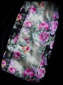 Robe noire motif floral crème - taille S/M