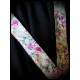 Jupe noire ceinture crème motif floral - taille M/L