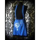 Blue/black strap skirt with pockets Threadless print - size S/M