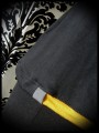 Black top grey yellow taupe details - size S/M