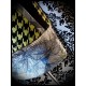 Robe pied de poule noir/vert anis - taille S/M