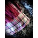 Robe rayée rose vif / noir détails carreaux - taille S/M