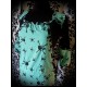Robe têtes de mort vert d'eau / noir détails léopard - taille M/L