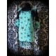 Black/mint green skull dress leopard details - size M/L