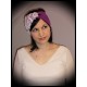 Plum / cream lace twisted turban