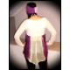 Cream gold top with plum muslin back - size S/M