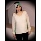 Haut crème doré dos mousseline vert - taille M/L