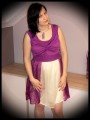 Plum dress with muslin - size M
