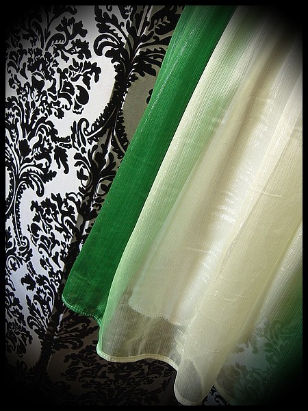 Green / cream dress with muslin - size S/M