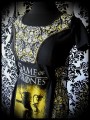 Robe Game of Thrones noir jaune détails bronze - taille S/M