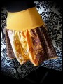 Printed skirt yellow orange brown - size S/M/L