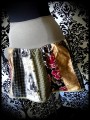 Printed skirt khaki green cream bronze - size S/M/L