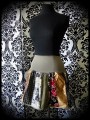 Printed skirt khaki green cream bronze - size S/M/L