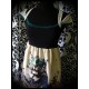 Black dress with lace details tiger print - size S/M