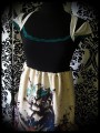 Black dress with lace details tiger print - size S/M