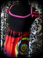 Black dress with lace details sunset psyche print - size S/M