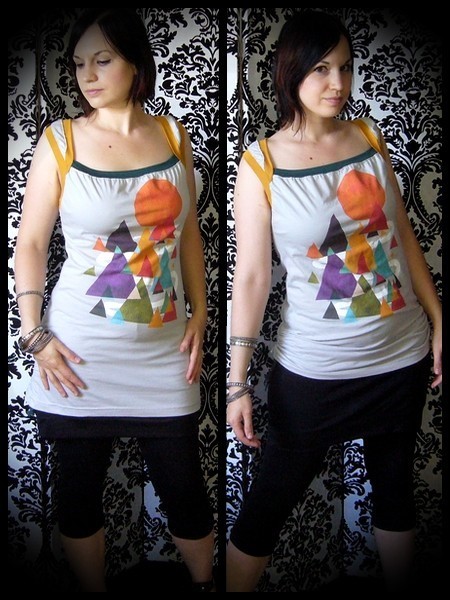 Tunic top Threadless geometric print - size S/M