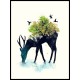 Tunic top Threadless deer and trees print - size M/L