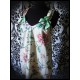 Off white trapeze dress w/ pockets floral print - size S/M