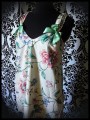 Off white trapeze dress w/ pockets floral print - size S/M