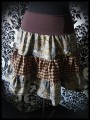 High waisted tiered skirt black/brown/camel print - size S/M/L