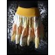 High waisted tiered skirt yellow/orange/red print - size S/M