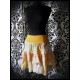 High waisted tiered skirt yellow/orange/red print - size S/M