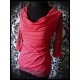 Red draped top zebra print - size M/L