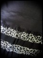 Haut noir motif rayures léopard - taille S/M