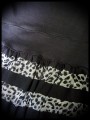 Black top stripes / leopard print - size S/M