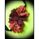 Black headband w/ orange and dark red flowers