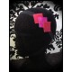 Black headband frambosia / hot pink glitter