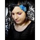 Black headband sky blue / royal blue glitter