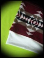Robe droite imprimé aztèque rouge foncé/taupe/noir/blanc - taille M