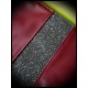 Burgundy fake leather bag clutch black glitter detail