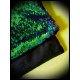 Black bag clutch teal green/black reversible sequins