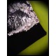 Black bag clutch silver/black reversible sequins