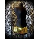 Black bag clutch gold/black reversible sequins