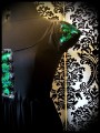 Robe noire détails sequins réversibles bleu/vert - taille S/M