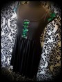 Black dress teal green/black reversible sequins - size S/M