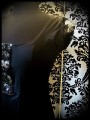 Black dress silver/black reversible sequins - size M/L