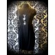 Robe noire détails sequins réversibles argent / noir - taille M/L