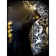 Robe noire détails sequins réversibles doré / noir - taille S/M
