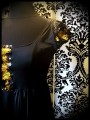 Black dress gold/black reversible sequins - size S/M