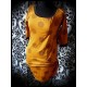 Mustard yellow dress with black dots - size S/M